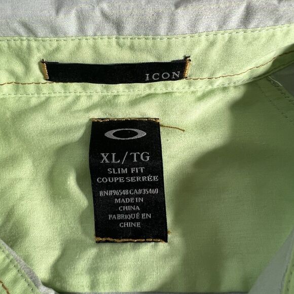 Oakley Iconic Button Up Tech Over Shirt Mint Green Size Large - Picture 6 of 10